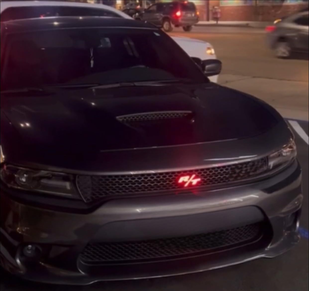 RT Grille Badge LED Light with RGBW, Bluetooth Control, Mobile App Compatible, Vehicle Front Grille Illuminated Emblem