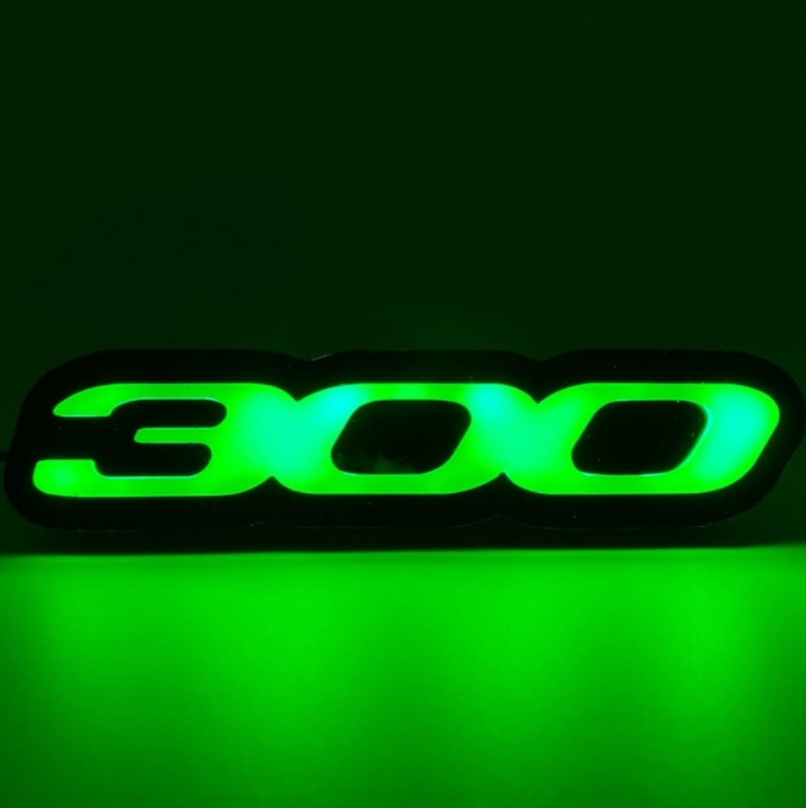 300 LED Grille Badge, RGBW Bluetooth Controlled Emblem, Custom Vehicle Logo Light, 2006-2024 Models