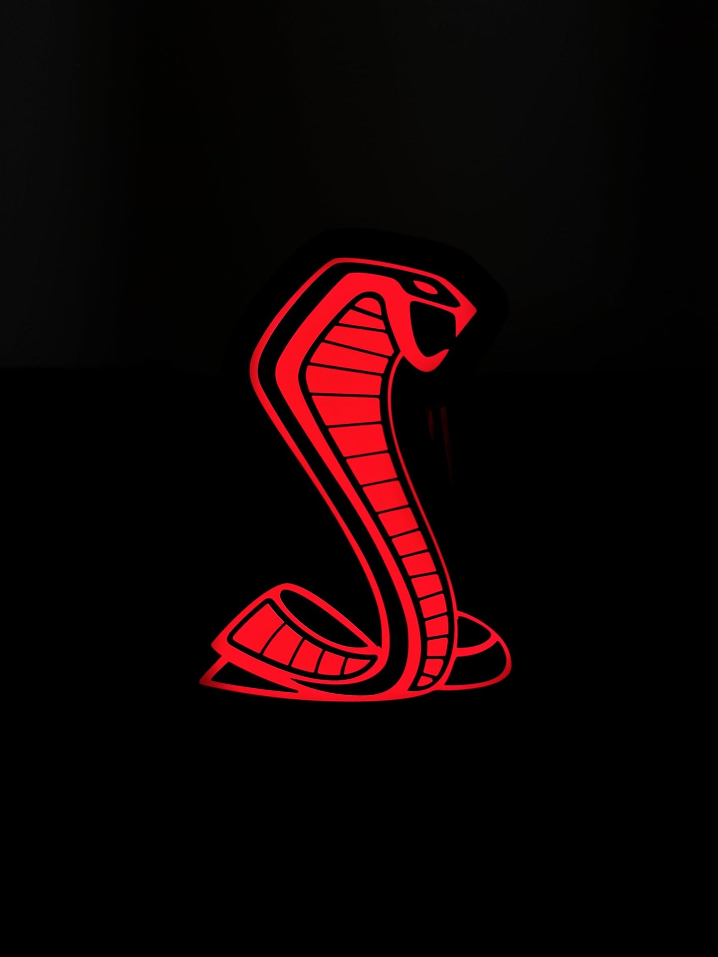 Cobra Light Up Grille Badge/Emblem Compatible with GT350 GT500 LED RGBW Bluetooth Controlled