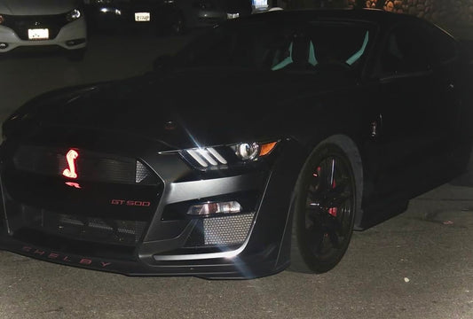 Cobra Light Up Grille Badge/Emblem Compatible with GT350 GT500 LED RGBW Bluetooth Controlled
