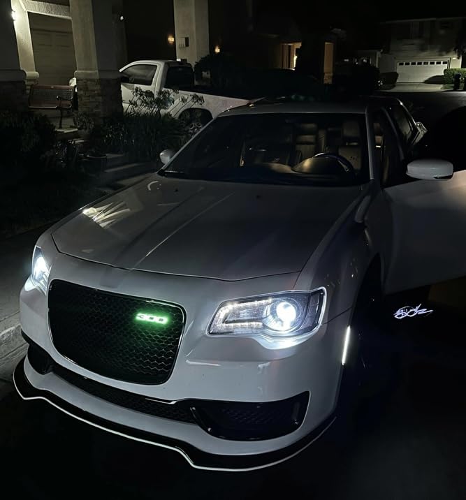 300 LED Grille Badge, RGBW Bluetooth Controlled Emblem, Custom Vehicle Logo Light, 2006-2024 Models