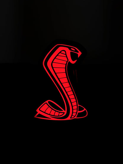 Cobra Light Up Grille Badge/Emblem Compatible with GT350 GT500 LED RGBW Bluetooth Controlled